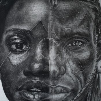 Pintura titulada "The combine" por Emmanuel Chukwuemeka Ndulue, Obra de arte original, Carbón
