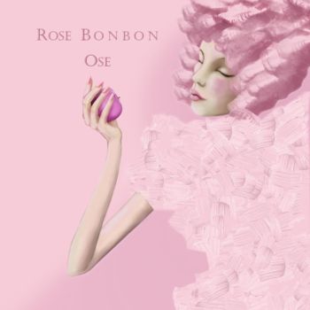 Arts numériques intitulée "Rose Bonbon" par Emmanuelle Durand, Œuvre d'art originale, Travail numérique 2D