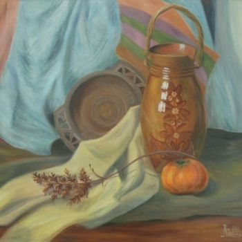 Painting titled "Still Life with a J…" by Larissa Lukaneva, Original Artwork, Oil