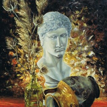 Картина под названием "N°133 Nature morte…" - Enio Maccazzola, Подлинное произведение искусства, Масло Установлен на Деревян…