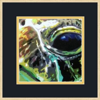 Painting titled "Kawan turtle" by Eric Bourdon, Original Artwork, Oil