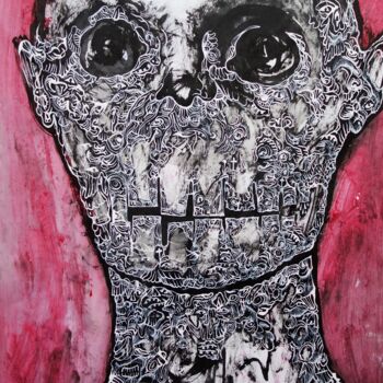 Drawing titled "l'idiot" by Eric Demelis, Original Artwork, Acrylic