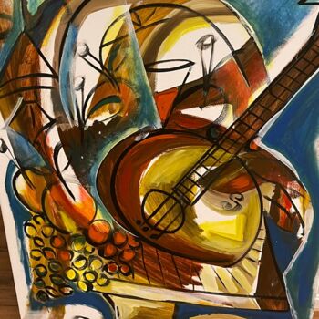 Pintura titulada "4_Maças e Musica" por Eric Force, Obra de arte original, Acrílico Montado en Bastidor de camilla de madera