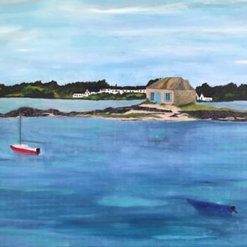 Malerei mit dem Titel "Bretagne Saint Cado…" von Eric Pailhassard, Original-Kunstwerk, Acryl