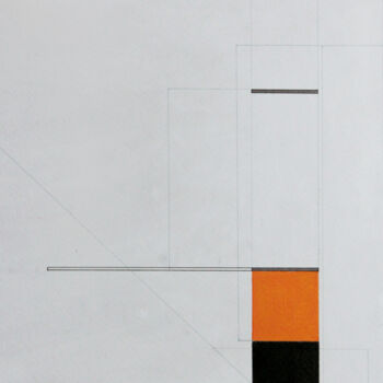 "Square_232" başlıklı Resim Ernst Kruijff tarafından, Orijinal sanat, Mürekkep