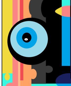 Digitale Kunst getiteld "Greek eye" door Esdras Oliveira, Origineel Kunstwerk, Digitaal Schilderwerk