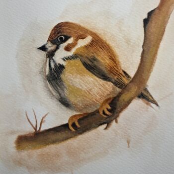 Drawing titled "Goldfinch" by Esen Susuz Terzi, Original Artwork, Watercolor