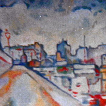 Arte têxtil intitulada "Port d'après Cézann…" por Esmeri, Obras de arte originais