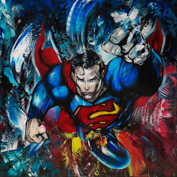 Peinture intitulée ""Invincible Superma…" par Estelle Barbet, Œuvre d'art originale, Acrylique