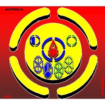 Digital Arts titled "AUSTRALIA is burning" by Etienne Frouin (E9 Inertion), Original Artwork, 2D Digital Work