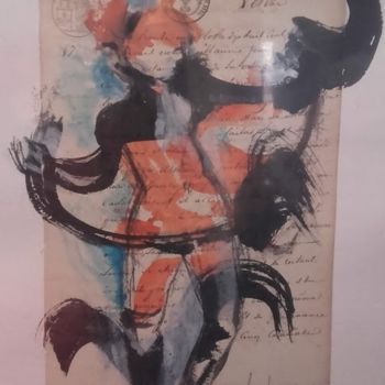 Drawing titled "la dresseuse" by De Grati, Original Artwork, Pastel