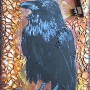 Painting titled "crow" by Ellen Hendrikx, Original Artwork