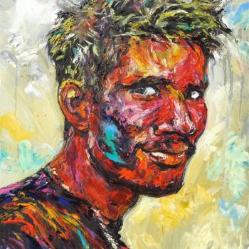 Pittura intitolato "holi" da Etzi, Opera d'arte originale, Olio