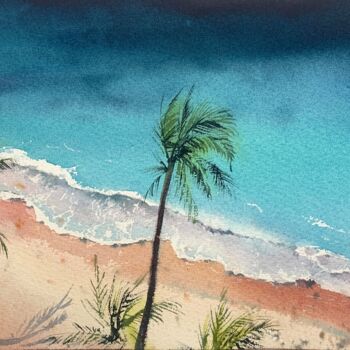 "Seaside from a heig…" başlıklı Tablo Eugenia Gorbacheva tarafından, Orijinal sanat, Suluboya