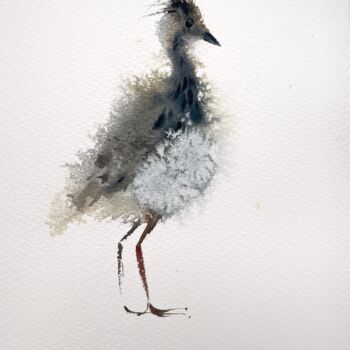 Painting titled "Lapwing #2" by Eugenia Gorbacheva, Original Artwork, Watercolor