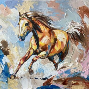 Painting titled "The Spirit Unleashed" by Eva Bazhenova, Original Artwork, Oil