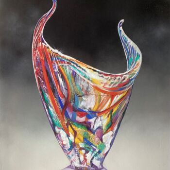 Malerei mit dem Titel "Venetian Vase 2" von Eva Bazhenova, Original-Kunstwerk, Öl