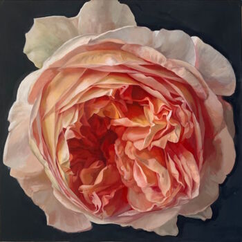Pintura intitulada "Rose" por Eva Buchmuller, Obras de arte originais, Acrílico Montado em Armação em madeira