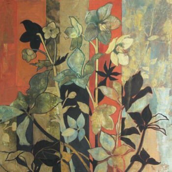 Pintura intitulada "Hellebore" por Eva Buchmuller, Obras de arte originais, Acrílico