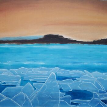 Картина под названием "crumpled ice floes…" - Éva Mihalovics, Подлинное произведение искусства, Масло