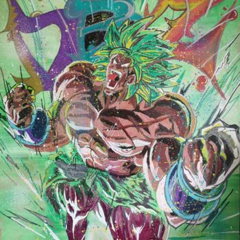 Painting titled "Broly Pop Art" by Eva Pantera, Original Artwork, Acrylic