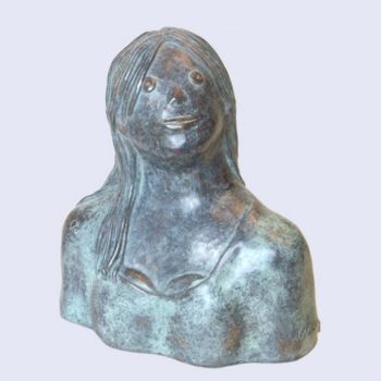 Skulptur mit dem Titel "Lucie - bronze 2/8…" von Eva Rouwens, Original-Kunstwerk, Bronze