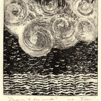 Obrazy i ryciny zatytułowany „L'ascension des âmes” autorstwa Eve Clair, Oryginalna praca, Akwaforta
