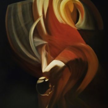 "danseuse" başlıklı Tablo Evelyne Deuil tarafından, Orijinal sanat, Petrol Ahşap Sedye çerçevesi üzerine monte edilmiş