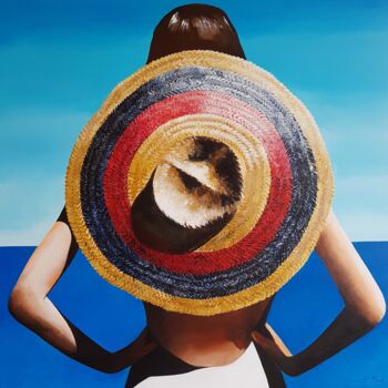 Pintura titulada "Sombrero" por Evelyne Sie, Obra de arte original, Acrílico Montado en Bastidor de camilla de madera