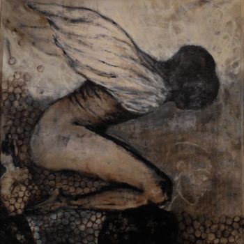 Pintura intitulada "résistance" por Evelyne Dominault, Obras de arte originais, Óleo