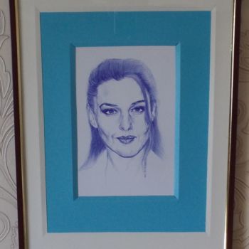 图画 标题为“портрет 24 в рамке” 由Evgeniy Roslavcev, 原创艺术品, 圆珠笔