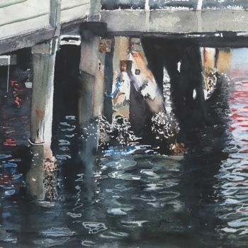"Manly Wharf Sydney" başlıklı Tablo Ewa Helzen tarafından, Orijinal sanat, Suluboya