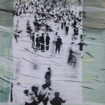 Pintura intitulada "foule 1" por Ewa Held, Obras de arte originais