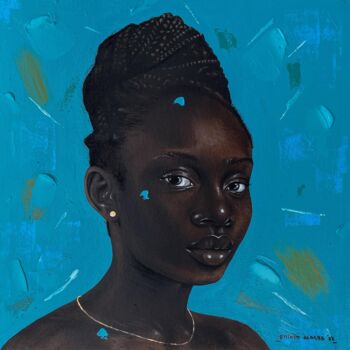 Malarstwo zatytułowany „Oloju Ede (one with…” autorstwa Eyitayo Alagbe, Oryginalna praca, Akryl