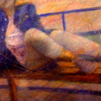 Painting titled "sulla panchina" by Fabrizio Avena, Original Artwork