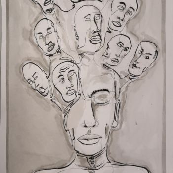 Dibujo titulada "Silent Chaos" por El Maestro, Obra de arte original, Tinta