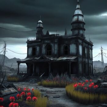 Digitale Kunst mit dem Titel "Fallout. My way hom…" von Fa Agudera, Original-Kunstwerk, KI-generiertes Bild