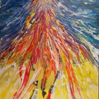 Peinture intitulée "Phoenix" par Ital'A, Œuvre d'art originale, Acrylique