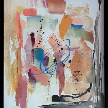 제목이 "L’abstrait( 2)"인 미술작품 Fabienne Letondeur로, 원작, 아크릴 기타 단단한 패널에 장착됨