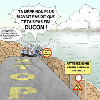 Dessin intitulée "Vive le gps !" par Fabrice Cadet, Œuvre d'art originale, Photographie numérique