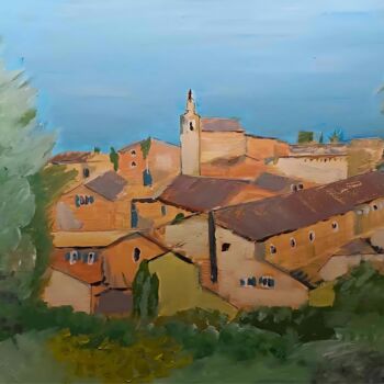 Pittura intitolato "Roussillon" da Fabrice Meslin (Fabzoo), Opera d'arte originale, pigmenti Montato su Telaio per barella i…