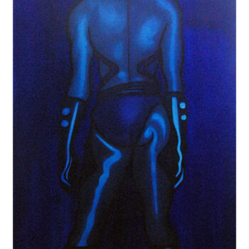 Pintura intitulada "Bleu N°20 - IDENA F…" por Fabrice Vandevelde (Mr.Bleu), Obras de arte originais, Óleo