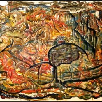 Malerei mit dem Titel "huile sur toile  50…" von Fabrice Tylbor, Original-Kunstwerk