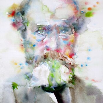 Painting titled "WILLIAM JAMES (3)" by Lautir, Original Artwork, Watercolor