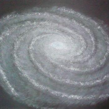 Drawing titled "Galaxie" by Fabien Bochard, Original Artwork, Pastel