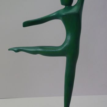 Sculpture titled "danseuse battement" by Fabien Bochard, Original Artwork, Wood