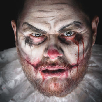 Fotografie mit dem Titel "Scary Evil Clown" von Faces Studio, Original-Kunstwerk