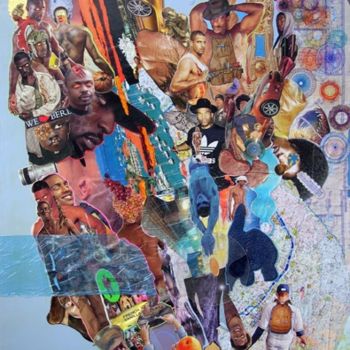 Collages titulada "Brothas 2010" por F Allen Moss, Obra de arte original