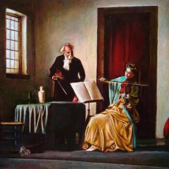 Painting titled "The Sound of Music" by Fan, Original Artwork, Oil