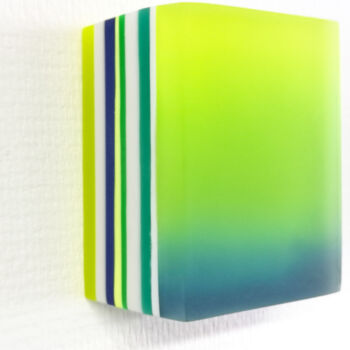 Sculpture titled "COLORFIELD 1" by Fanfan Plasticienne, Original Artwork, Resin